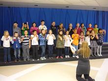 Mrs. Flanagan's grade 4 French Immersion Class sings for Remembrance Day
